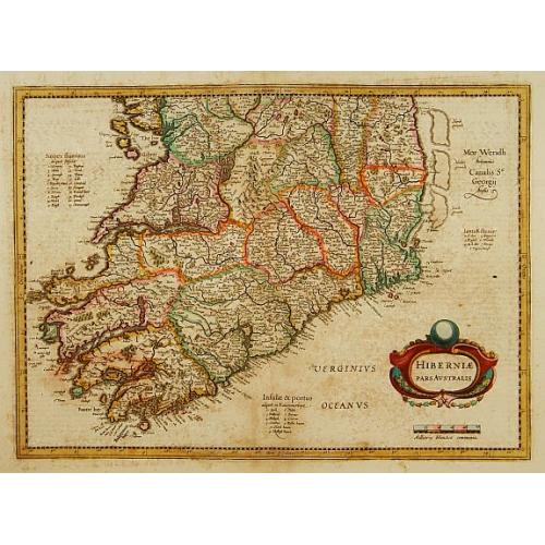 Old map image download for Two maps: Hiberniae pars Australis/..