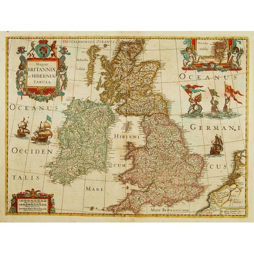 Old map image download for Magnae Britanniae et Hiberniae Tabula.