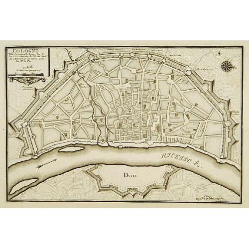 Old map image download for Cologne, ville considérable...