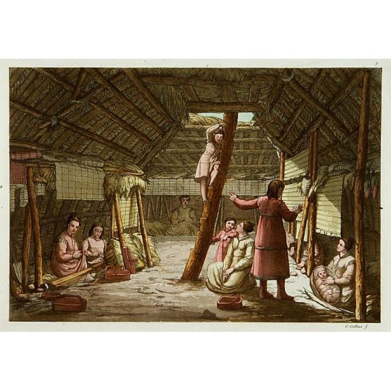 Intérieur d'une maison d'Unalaschka.
