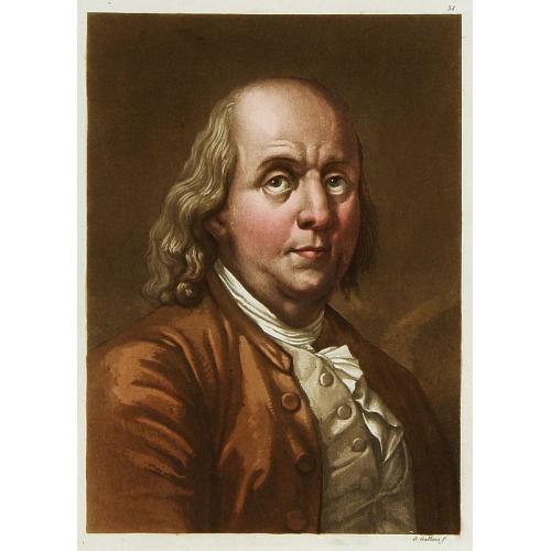 Old map image download for Portrait de Benjamin Franklin.