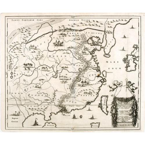 Old map image download for Reys-Kaerte vande Ambassade der Nederlandse Oost Indise Compagnie door China aen den Grooten Tartarsen Cham door Johan Nieuhoff. . .