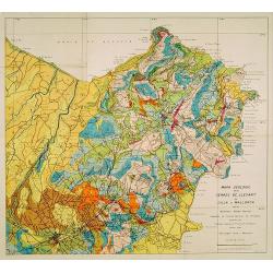 Mapa geologic de les serres de Llevant de l'illa de Mallorca.