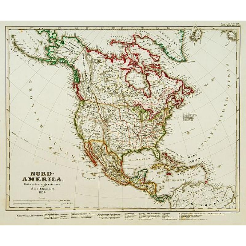 Nord-America. Entworfen u. gezeichnet von F. von Stüpnagel.
