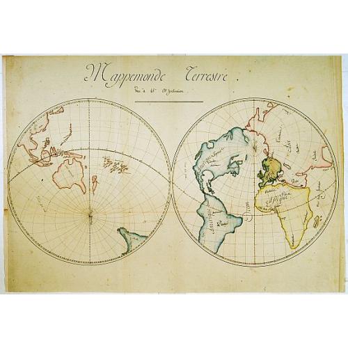 Old map image download for Mappemonde Terrestre.. [manuscript map]