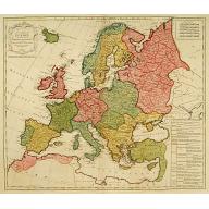 Old, Antique map image download for A map of Europe divided into its Empires Kingdoms &c.