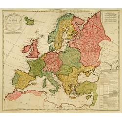 A map of Europe divided into its Empires Kingdoms &c.