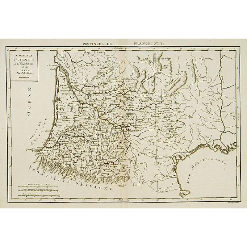 Carte de la Guienne, de la Navarre et du Bérn.