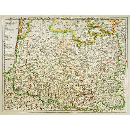 Old map image download for Carte du Bearn de la Bigorre de l'Armagnac..