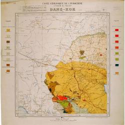 Carte geologique de l'Indochine. Bang-Kok est.