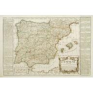 Old map image download for L'Espagne divisée en ses Royaumes et .. avac le Royaumes de Portugal.