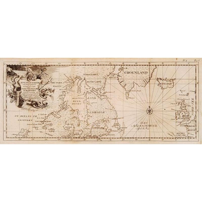 Eine neue karte von den Gegenden 1746 und 1747 eine Nord-Westliche Durchfahrt..
