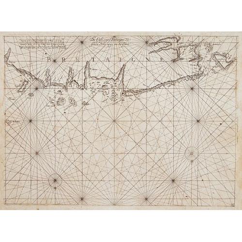 Old map image download for De Cust van Bretaigne Tussen Porterieux en Heissant.