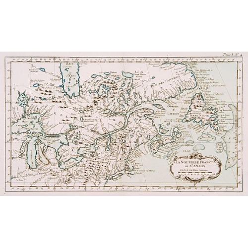 Old map image download for La Nouvelle France où Canada.