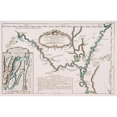 Old map image download for Suite du cours du Fleuve Saint Louis..