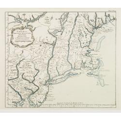 Carte de la Nouvelle Angleterre New York Pensilvanie..