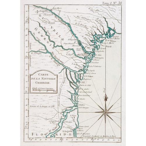 Old map image download for Carte de la Nouvelle Géorgie.