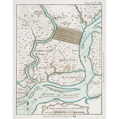 Old map image download for Plan de Philadelphie et Environs.