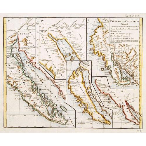 Old map image download for Carte de la Californie suivant..