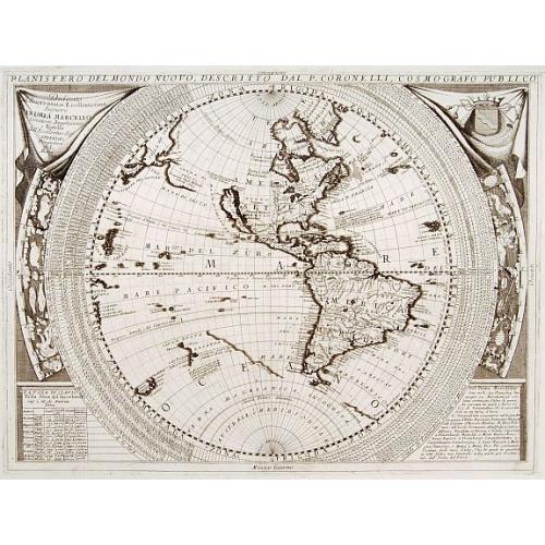Old map image download for [Set of 2 maps] Planisfero del Mondo Vecchio,../ Planisfero del mondo nuovo..