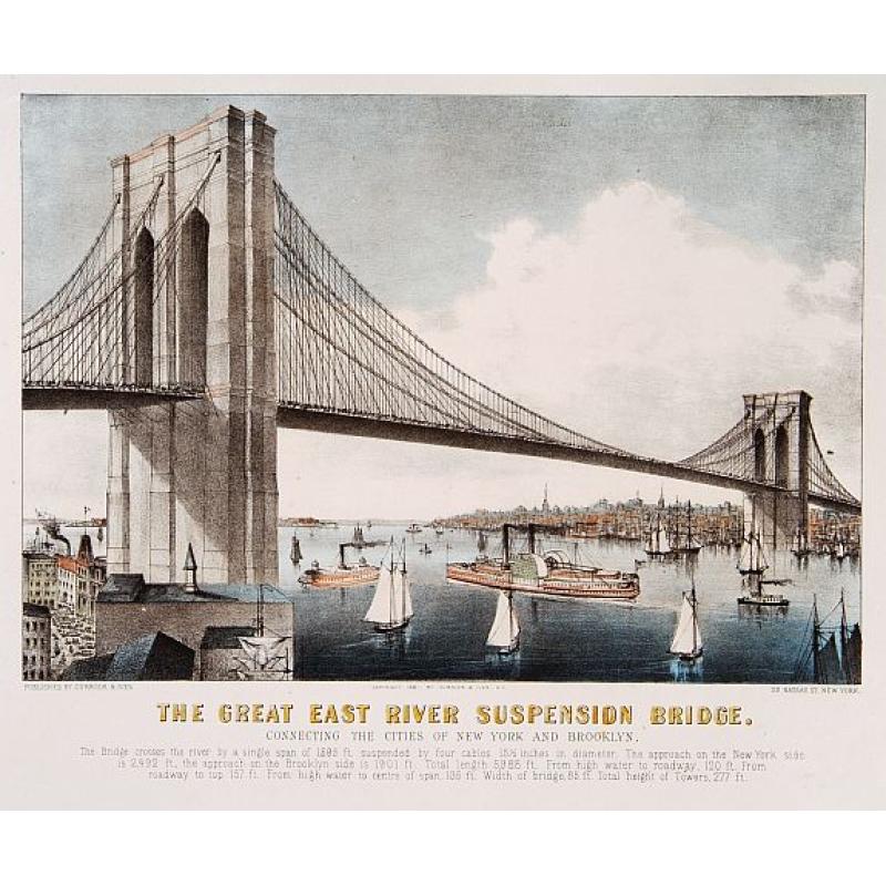 The Great East River Suspension Bridge.