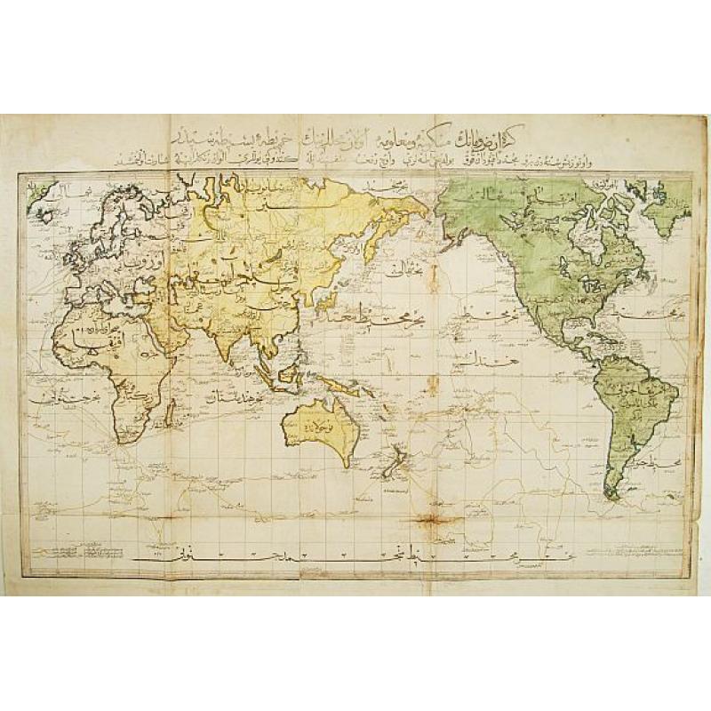 World map in Mercator's projection.