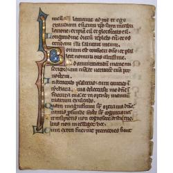 Leaf on vellum from a manuscript Breviary.