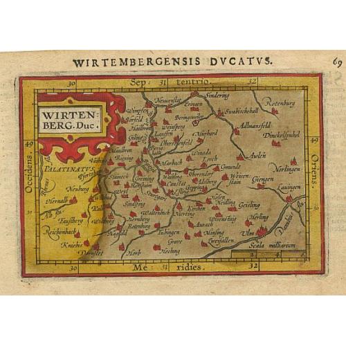 Old map image download for Wirtenberg. Duc.