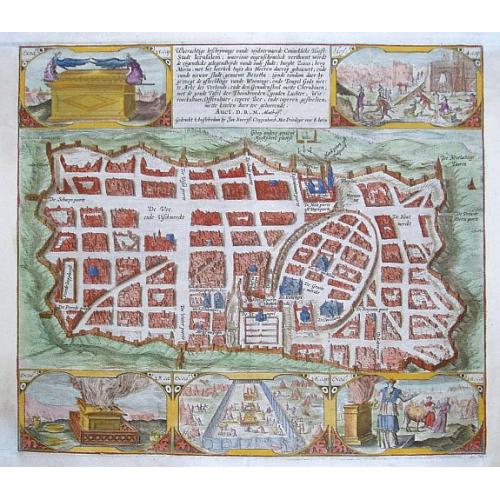 Old map image download for Waerachtige beschryvinge van de..Stadt Jerusalem.