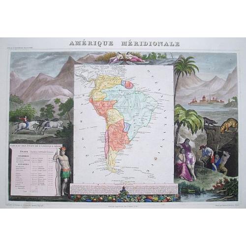 Old map image download for Amerique Meridionale.