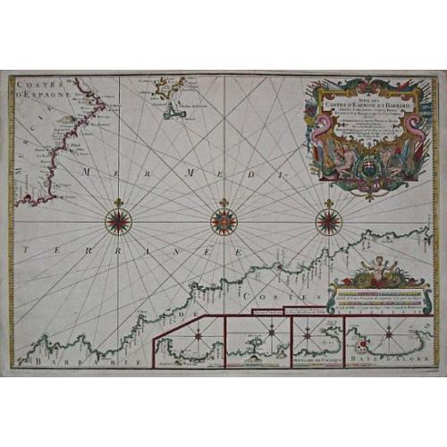 Old map image download for Suite des Costes d?Espagne et Barbarie.