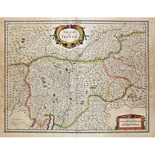 Old map image download for Territorio di Trento.