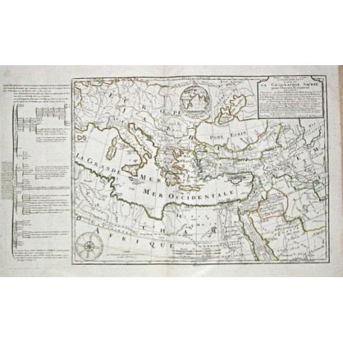 Old map image download for Carte de la Geographie Sacree pour L ' Ancien Testament. 1716.
