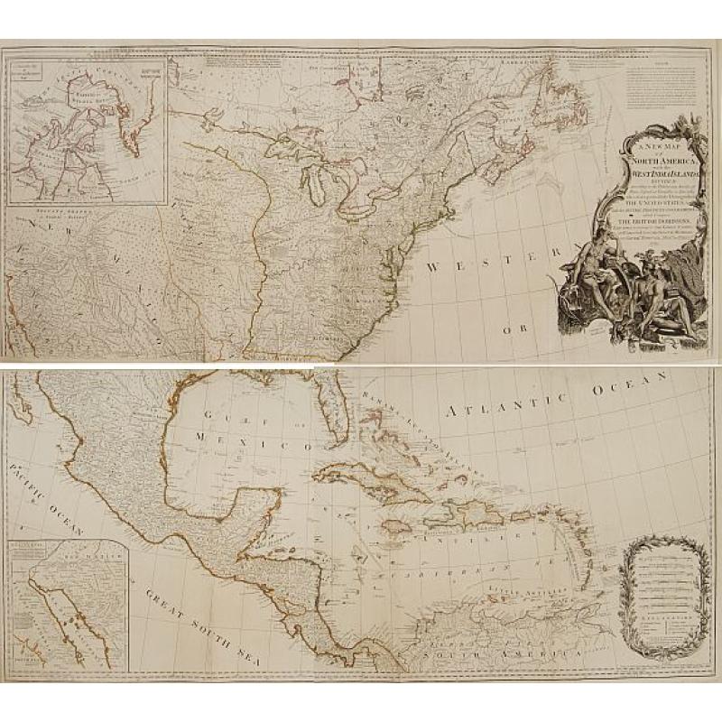 A new map of North America, with the West India Islands..