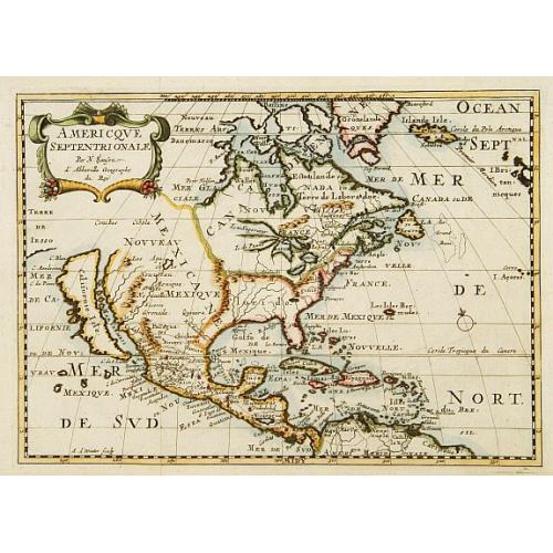 Old map image download for Amerique Septentrionale par N. Sanson.