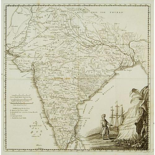 Old map image download for Charte von Indostan.