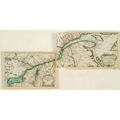 Old map image download for Lauf des S.Laurentzi Flusses in Nord America von seiner Mündung bis Quebec.