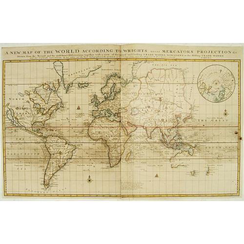 Old map image download for A new map of the world according to the New Observations..