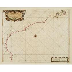 Carte vande Cust van Florida tot de Verginis streckende van Cabo de Carnaveral tot Baya de la Madalena.
