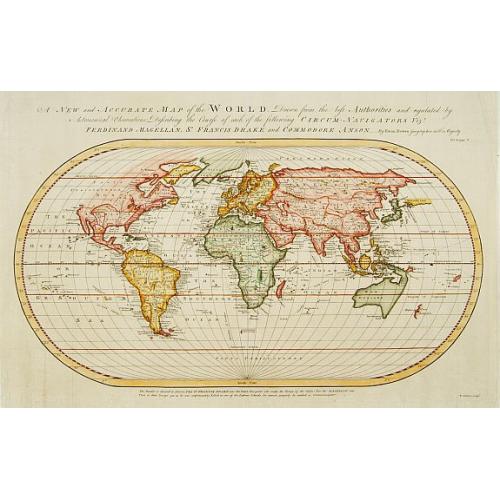 Old map image download for A new and accurate map of the world drawn from the best authorities..