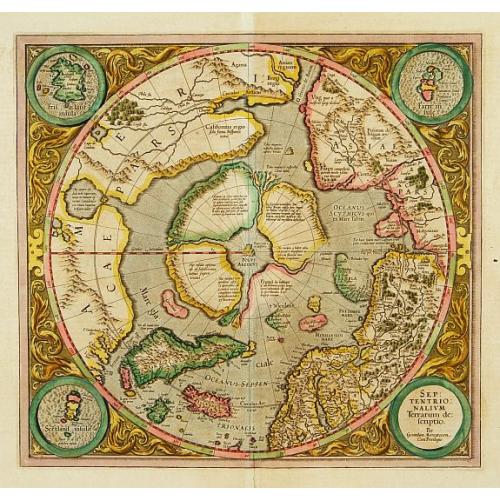 Old map image download for SEPTENTRIONALIUM Terrarum descriptio. Per Gerardum Mercatore