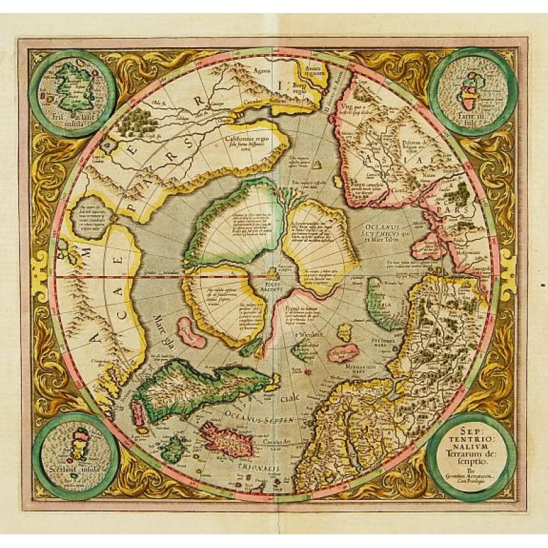 SEPTENTRIONALIUM Terrarum descriptio. Per Gerardum Mercatore