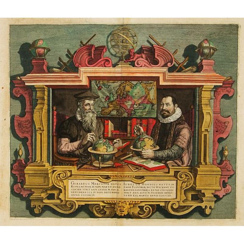 Portrait of Gerard Mercator and Jodocus Hondius.
