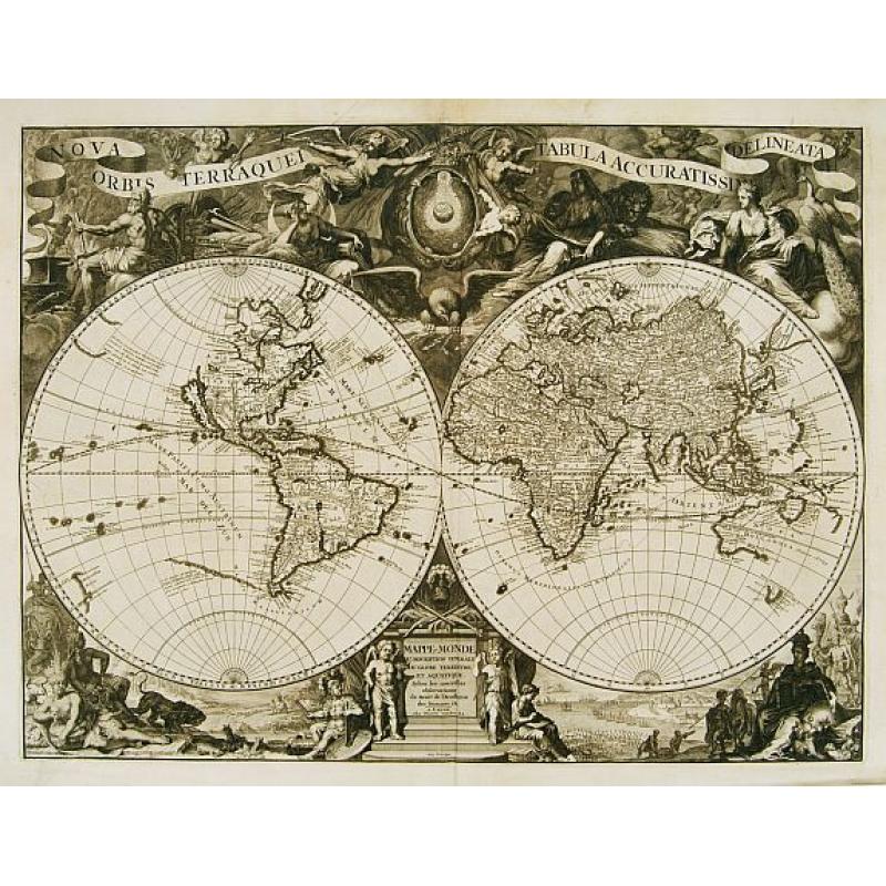 Nova Orbis terraquei tabula accuratissima delineata.