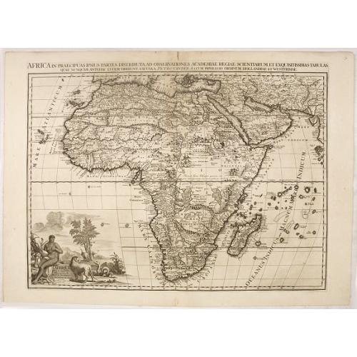 Old map image download for Afrika In Praecipuas Ipsius Partes Distributa Ad Observation . . .