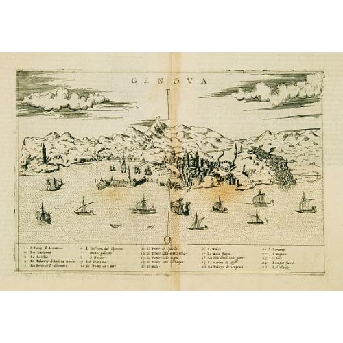 Old map image download for Genova.