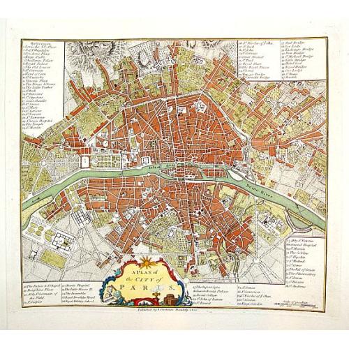 Old map image download for A Plan of the City of Paris.