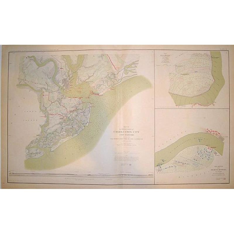 "Map of the Defenses of Charleston City and Harbor Showing also the Works Erected by the U. S. Forces in 1863 and 1864"