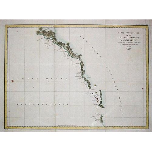 Old map image download for Carte particulaiere de la Côte du Nord-Ouest de l\'Amerique, 1e Feuille.