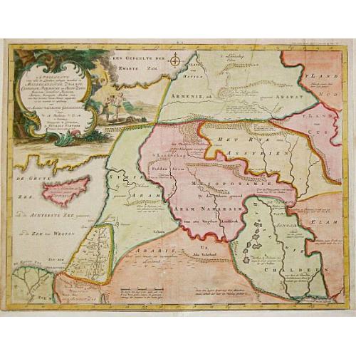 Old map image download for Afbeelding van all de Landen gelegen tusschen de Middellandsche, Zwarte, Caspische, Persische en Rode Zeën.